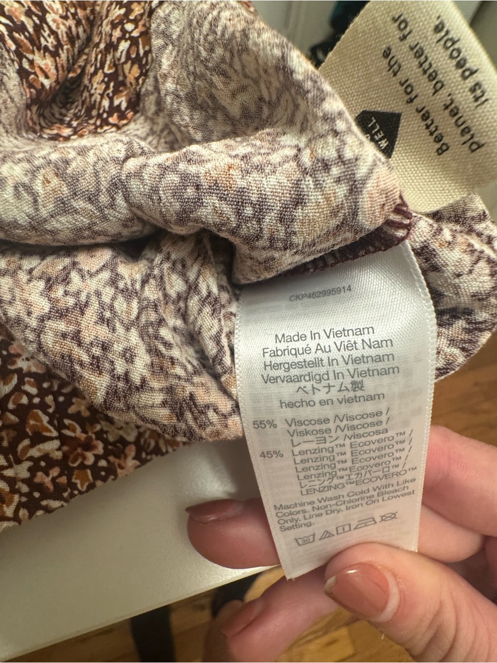 Madewell Brown Ditsy Floral Wrap Blouse - Picture 6 of 6